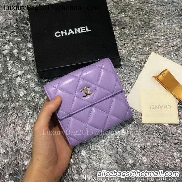 New Fashion Chanel mini Tri-Fold Wallet Sheepskin Leather A48980