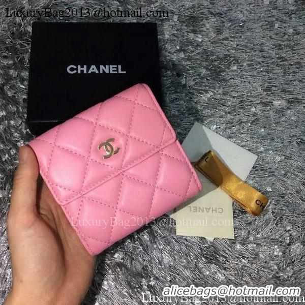 New Fashion Chanel mini Tri-Fold Wallet Sheepskin Leather A48980