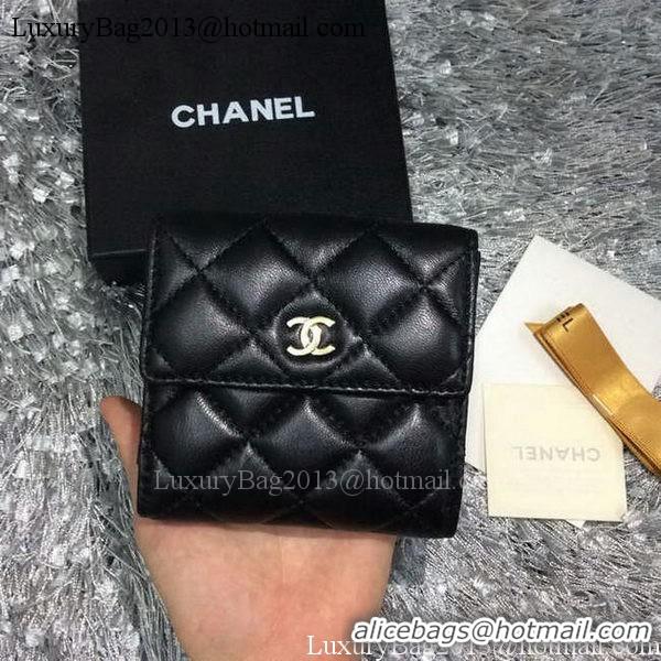 New Fashion Chanel mini Tri-Fold Wallet Sheepskin Leather A48980