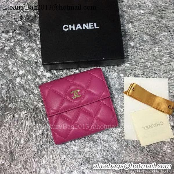 New Fashion Chanel mini Tri-Fold Wallet Sheepskin Leather A48980