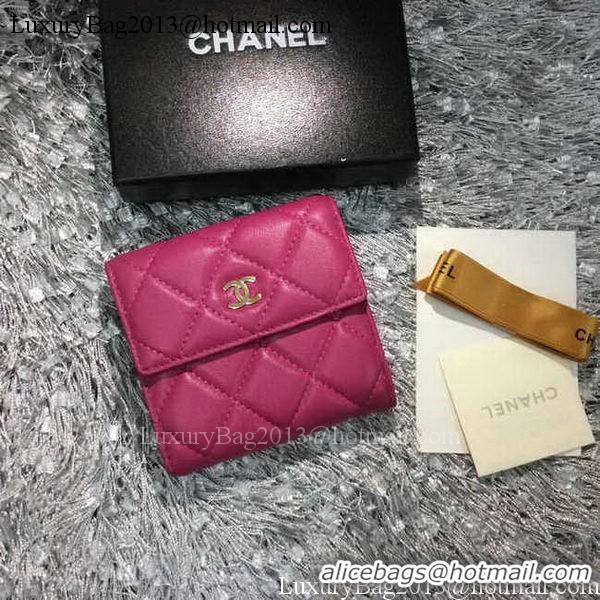 New Fashion Chanel mini Tri-Fold Wallet Sheepskin Leather A48980