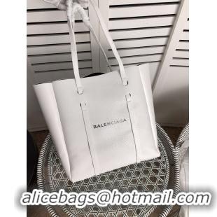 Top Quality Balenciaga Original Leather Large Shopper Bag 6697 White