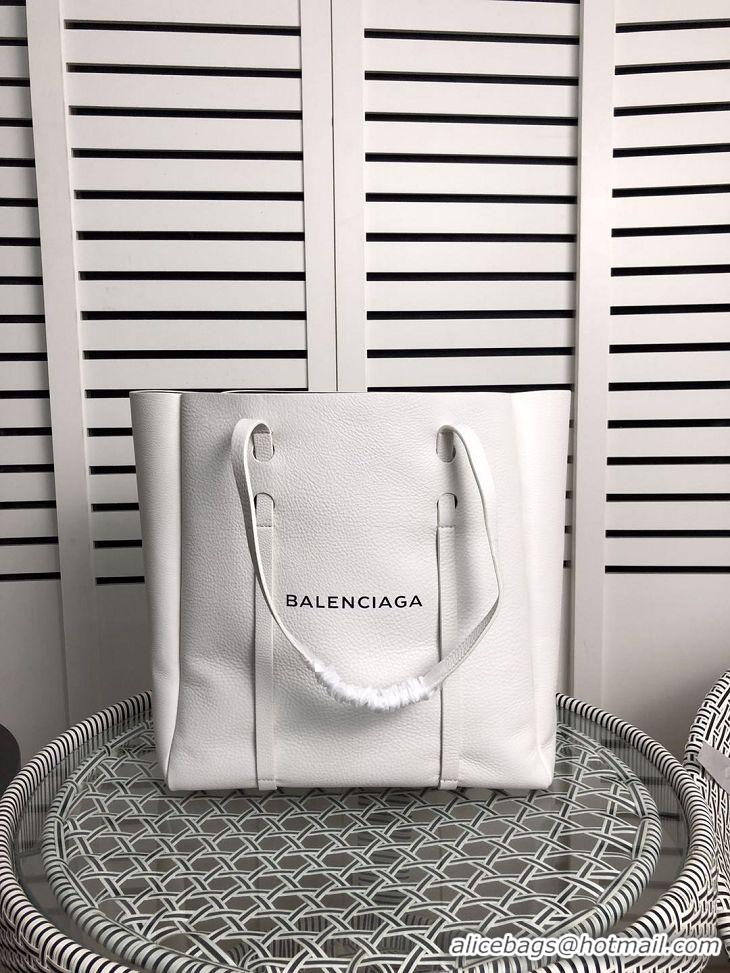 Top Quality Balenciaga Original Leather Large Shopper Bag 6697 White