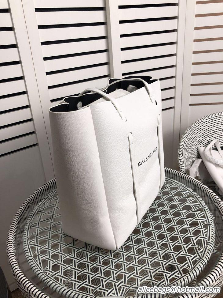 Top Quality Balenciaga Original Leather Large Shopper Bag 6697 White