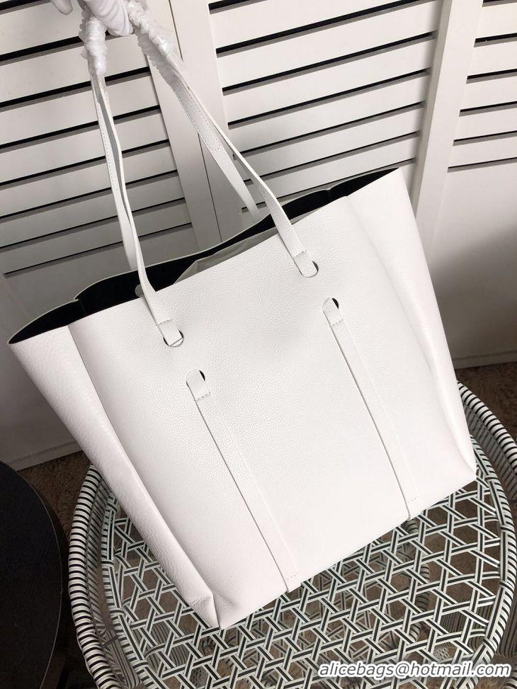 Top Quality Balenciaga Original Leather Large Shopper Bag 6697 White