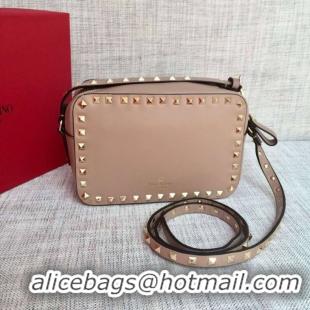 Top Quality VALENTINO Rockstud Leather Camera Cross-body Bag V2856