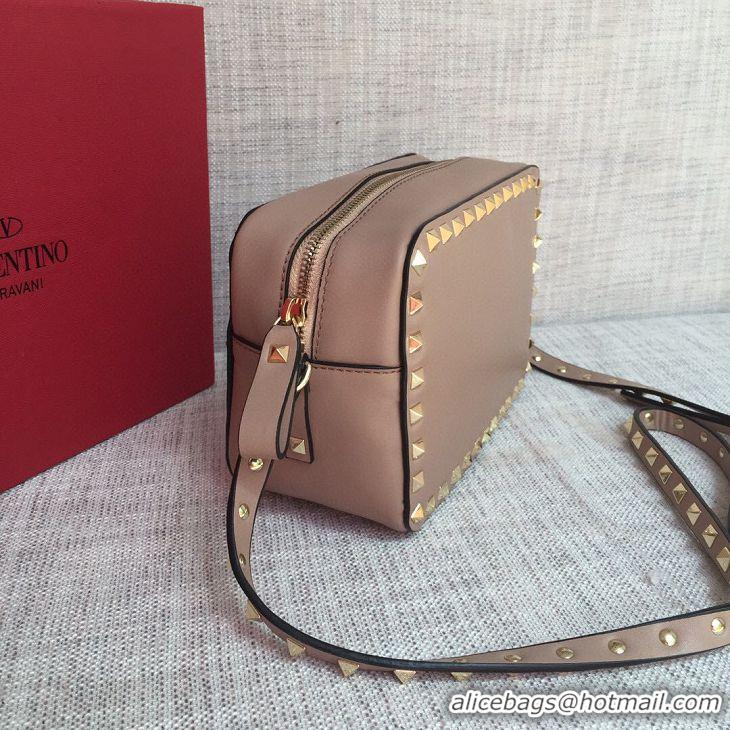 Top Quality VALENTINO Rockstud Leather Camera Cross-body Bag V2856