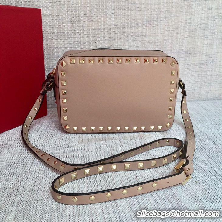 Top Quality VALENTINO Rockstud Leather Camera Cross-body Bag V2856