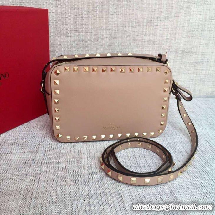 Top Quality VALENTINO Rockstud Leather Camera Cross-body Bag V2856