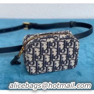 Top Grade Dior Oblique Canvas Mini Belt Bag CD2816 Deep Blue 2020