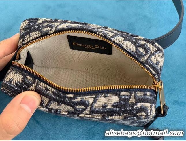 Top Grade Dior Oblique Canvas Mini Belt Bag CD2816 Deep Blue 2020