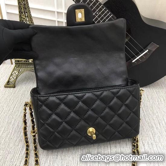 Top Grade Chanel mini Sheepskin Leather cross-body bag 5698 black