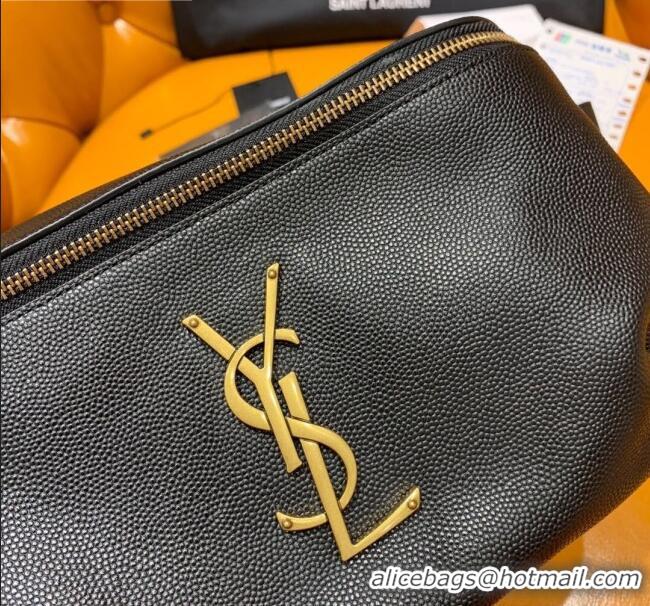 Good Product Saint Laurent Classic Belt Bag in Grained Leather 569737 Black/Gold 2019