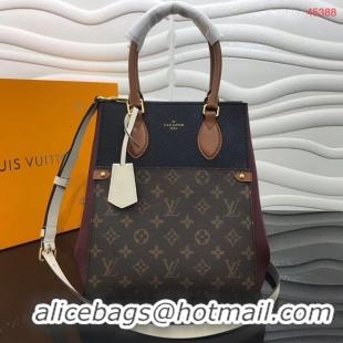 Luxury Louis Vuitton Original FOLD TOTE medium M45409 black&brown&white