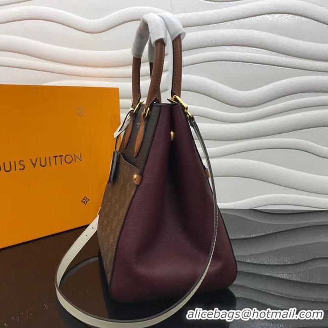 Luxury Louis Vuitton Original FOLD TOTE medium M45409 black&brown&white