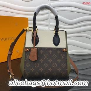 Best Price Louis Vuitton Original FOLD TOTE medium M45409 Khaki&black&white