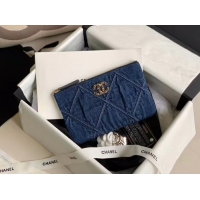 Popular Style Chanel 19 small carry on bag AP1059 blue