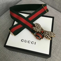 Best Product Gucci Sylvie Web belt with bee 453277 red&green