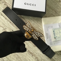 New Style Gucci Queen Margaret leather belt 499637 black