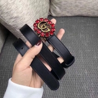 Top Grade Gucci 2CM Leather Belt 414521 Black