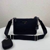 Best Design Prada Saffiano Leather Mini Shoulder Bag 1BH171 Black