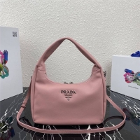 New Fashioin Prada Original Calfskin Leather With Chip Version Hobo Bag 1BC132 Pink