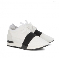 Grade Quality Balenciaga Race Runners B56412 White With Black Strap