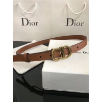 Crafted Dior Calf Leather Belt Wide with 20mm 5361 brown