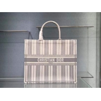 Best Grade Dior Book Tote Bag In Striped Canvas CD500852