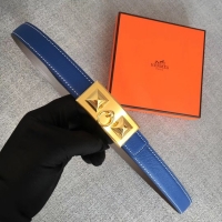 Best Product Hermes Collier de Chien belt buckle & Reversible leather strap 24 mm H0521 blue