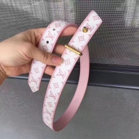 Elegant Louis Vuitton 30mm Pink Belt M9306 Gold