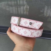 Stylish Louis Vuitton 30mm Pink Belt M9306 Silver