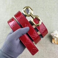 Distinguished Louis Vuitton 30mm Patent Leather Belt M4226 Red