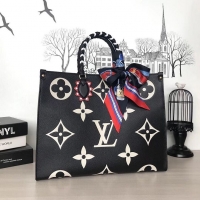 Best Price Louis Vuitton Original Leather Crafty ONTHEGO GM Bag M45373 Black