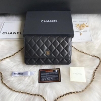 Chic Reproduction Chanel WOC mini Flap Bag Cannage Pattern A33816C Black