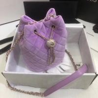 Popular Style Chanel velvet Drawstring bag AS1894 Lavender