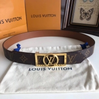 Practical Louis Vuitton Leather Belt M0196W 30MM