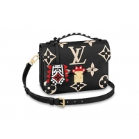 Charming Louis vuitton original LV CRAFTY POCHETTE METIS M45384 black