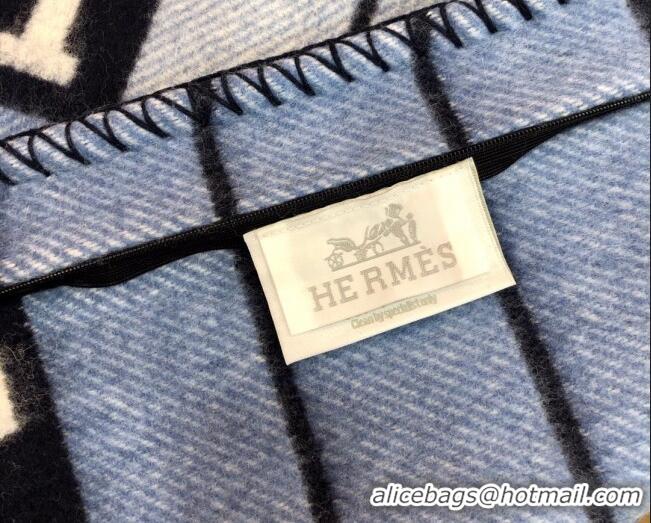 Famous Brand Hermes Avalon Pillow Small Model 50 x 50 cm H1520 Blue 2020