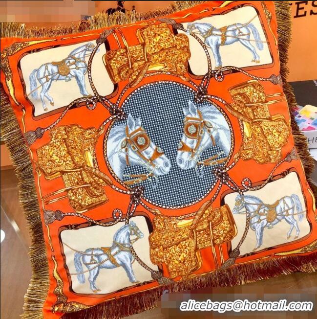 Famous Faux Hermes Horse Throw Pillow 45x45cm H2082409 2020