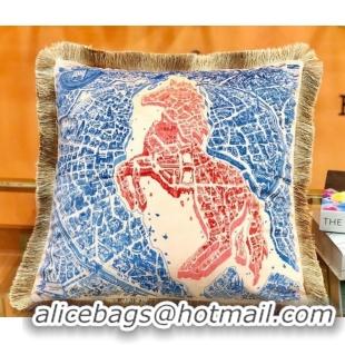 Popular Style Hermes Throw Pillow 45x45cm H2082417 Blue 2020