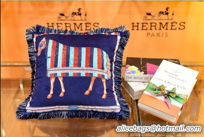 Good Looking Hermes Horse Throw Pillow 45x45cm H2082418 Deep Blue 2020