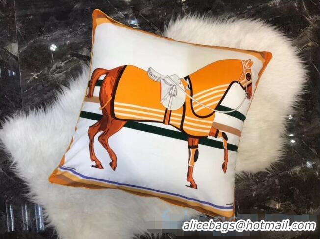 Good Taste Hermes Throw Pillow 60x60cm H2082427 White 2020