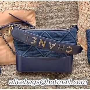 Good Quality Chanel Gabrielle Small Denim Hobo Bag AS0865 Blue