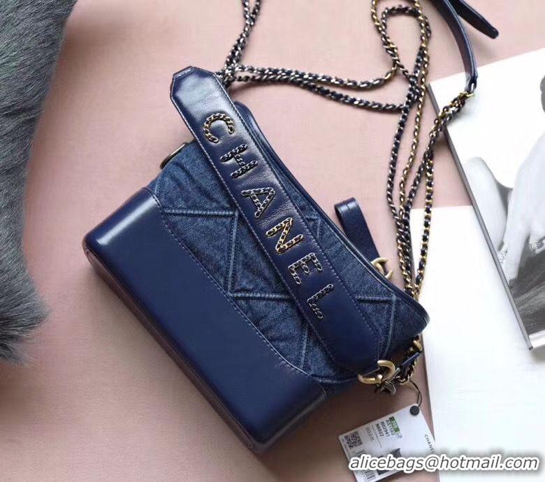 Good Quality Chanel Gabrielle Small Denim Hobo Bag AS0865 Blue