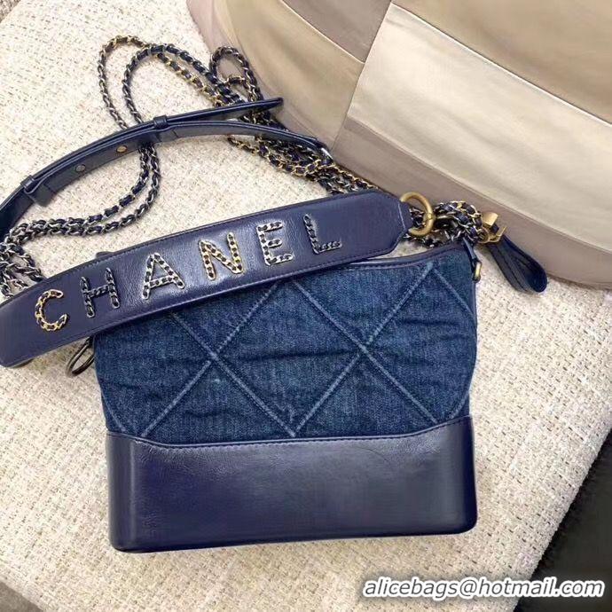 Good Quality Chanel Gabrielle Small Denim Hobo Bag AS0865 Blue