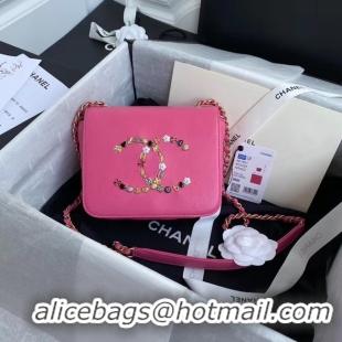 Top Quality Chanel Original Lather Flap Bag AS3699 rose