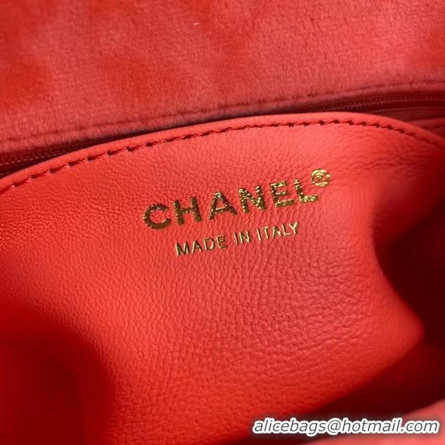 Perfect Chanel Original Small velvet flap bag AS1115 orange