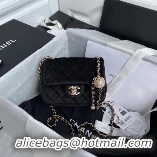 New Design Chanel Original Small velvet flap bag AS1115 black