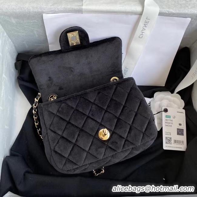 New Design Chanel Original Small velvet flap bag AS1115 black